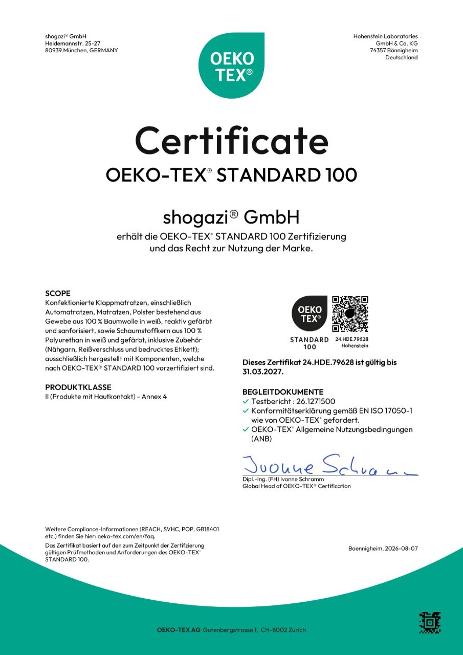 Öko-Tex Zertifikat Öko-Tex Standard 100 Zertifikat