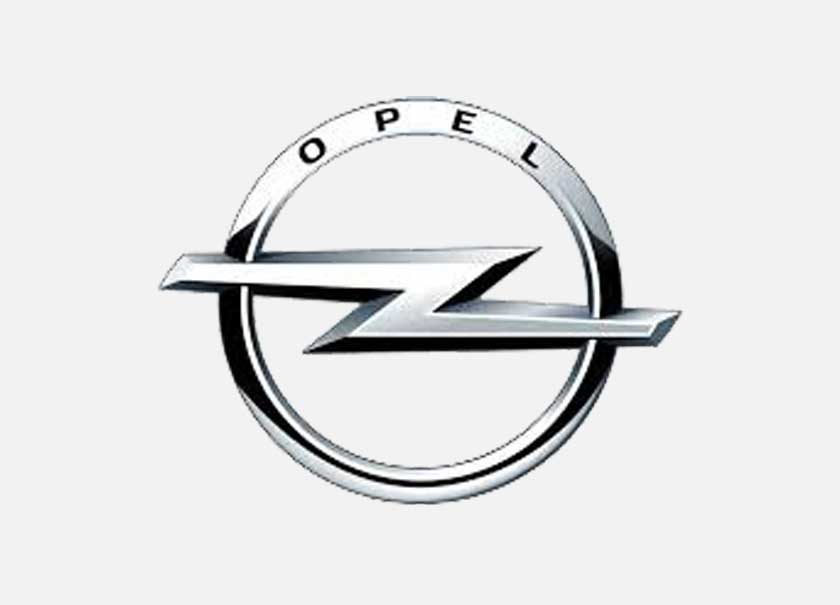 Opel Logo mit silbernem Kreis und Blitz-Z – Matratze für Opel-Fahrzeuge