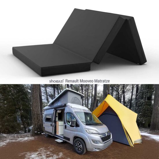 Renault Mooveo Matratze – Faltbare Fahrzeugmatratze für Renault Mooveo Camper
