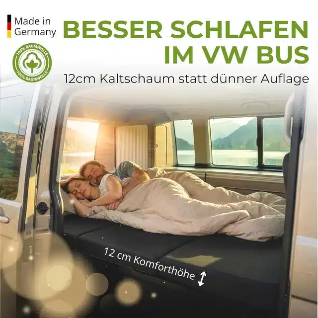 Matratze von shogazi® für den VW Bus mit 12 cm Kaltschaum