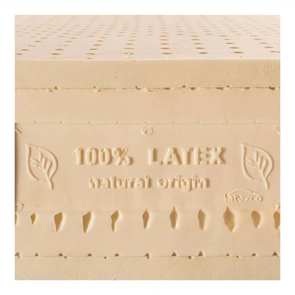 100 % Naturlatex Kernblock der runden Matratze DELUXE MELLOW mit Prüfstempel
