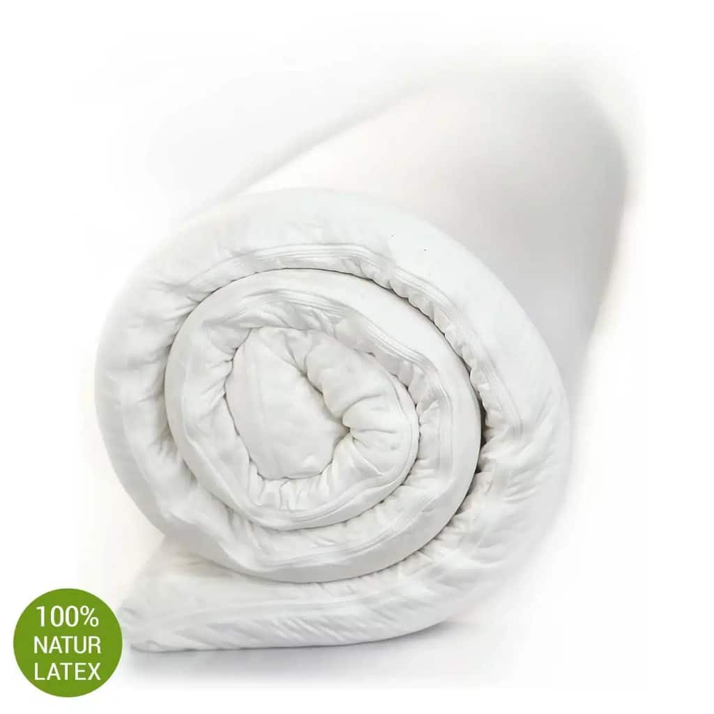 Runder Naturlatex-Topper DREAM gerollt mit 100% Naturlatex Siegel